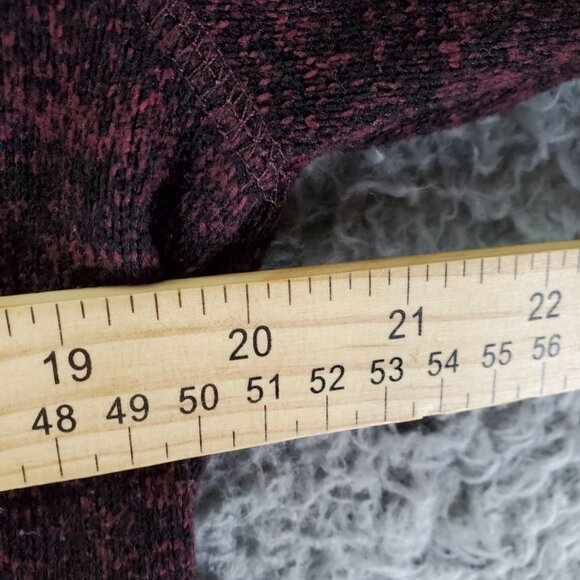 Old Navy Sweater Men Size L Burgundy Red Sweater Fleece Quarter Zip Pullover - Picture 7 of 9